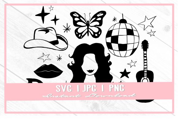 Download Retro Dolly Doodles Country Music Star - Retro Collection