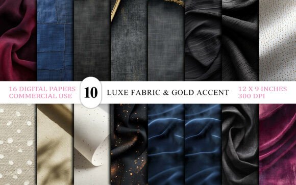 Download Luxe Fabric &amp; Gold Accent Texture Pack - Texture Collection