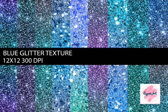 Download Blue Glitter Texture Digital Background - Texture Collection
