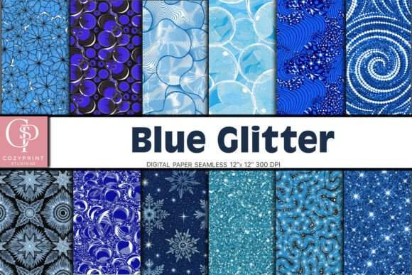Download Blue Glitter Texture Digital Paper - Texture Collection