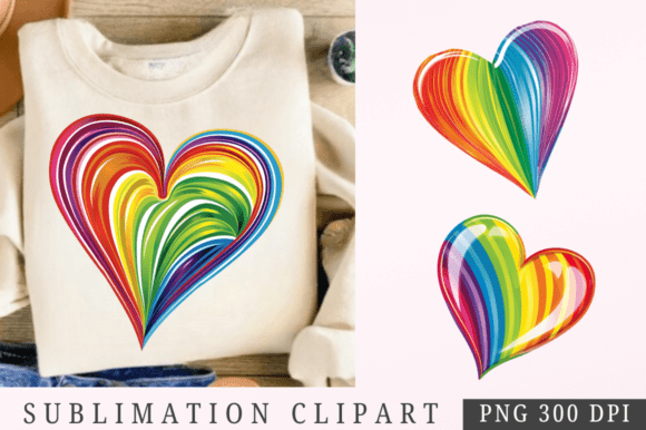 Download Colorful Heart PNG Design - Premium Resources