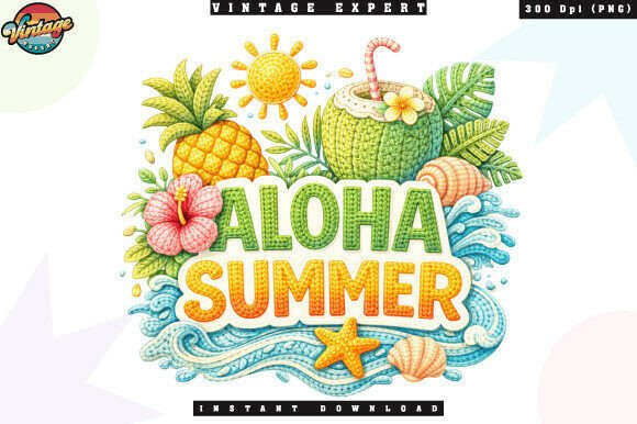 Download Aloha Summer Crochet Yarn Faux PNG - Crochet yarn faux Collection