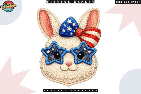 Download Patriotic Bunny Crochet Yarn Faux PNG - Crochet yarn faux Collection
