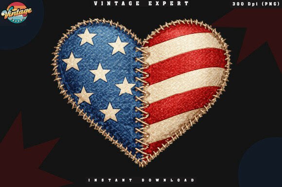Download 4th of July Heart Crochet Yarn Faux PNG - Crochet yarn faux Collection