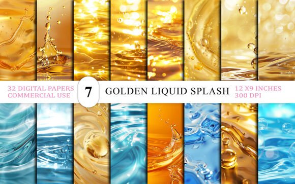 Download Golden Liquid Splash Texture Backgrounds - Texture Collection