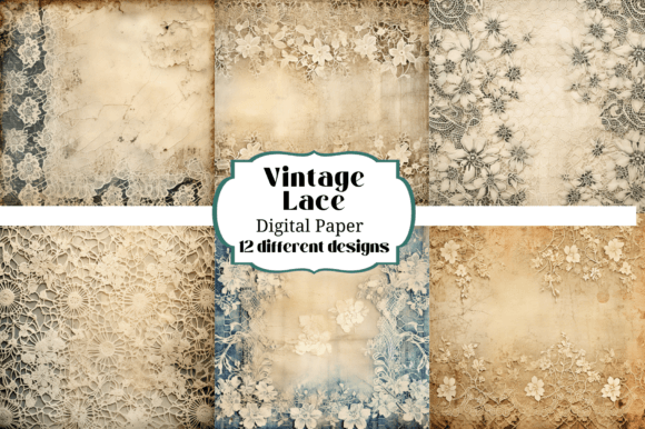 Download 12 Vintage Old Lace Background Textures - Texture Collection
