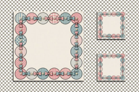Download Pastel Bow Scalloped Frame Design - Premium Resources