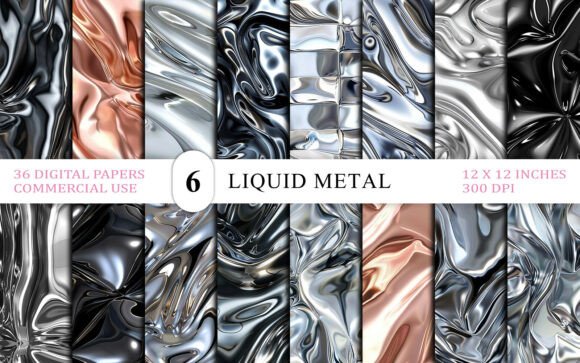 Download Liquid Chrome Metal Texture Background - Texture Collection