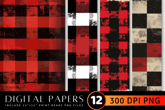 Download Retro Lumberjack Buffalo Plaid Digital P - Retro Collection
